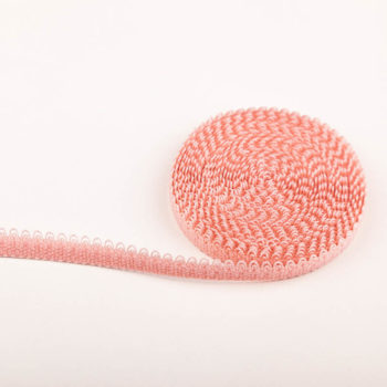 gummispitze, velourgummi puderrosa