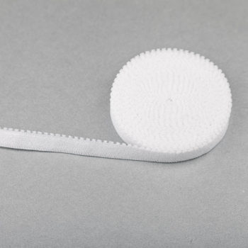 gummispitze, velourgummi weiss