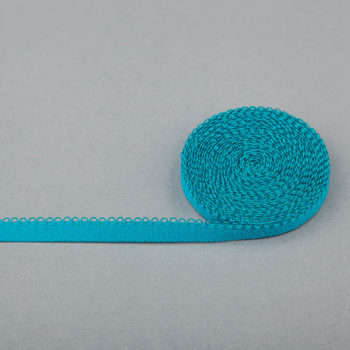 gummispitze, velourgummi, bogengummi türkis