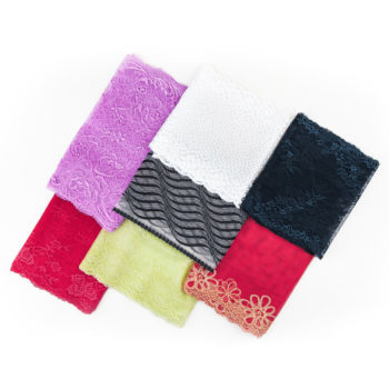 elastische spitzen, unelastische stickerei