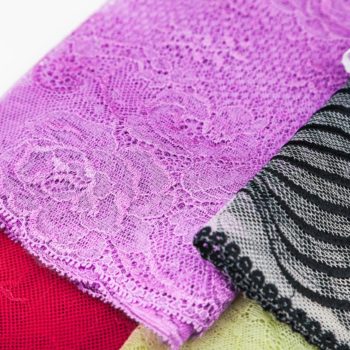 elastische spitzen, unelastische stickerei