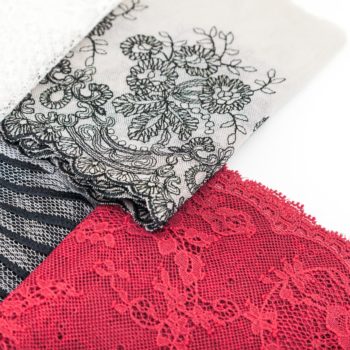 elastische spitze, unelastische stickerei, elastische stickerei