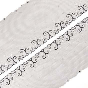 elastische stickerei schwarz