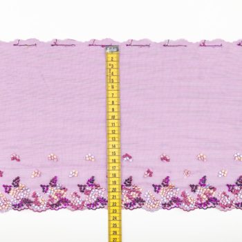 elastische stickerei violett