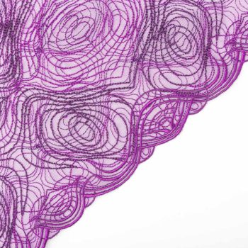 elastische Stickerei violett mit Lurex