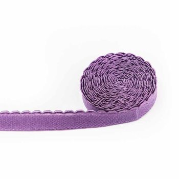 Unterbrustgummi, velourgummi, violett