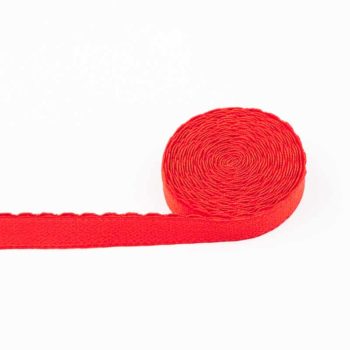 Unterbrustgummi, velourgummi, rot