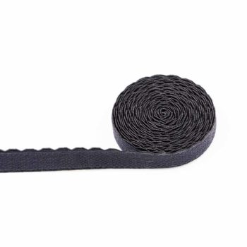 Unterbrustgummi, velourgummi, schwarz