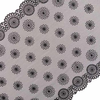 elastische Stickerei schwarz