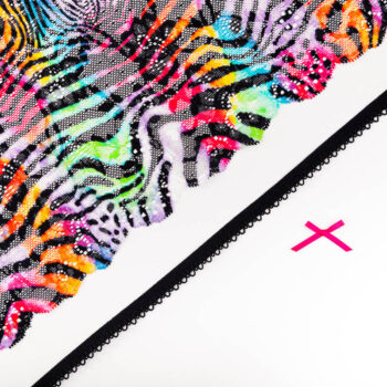 Materialpaket für einen Spitzenpanty mit elastischer Spitze, Gummispitze und Schleife