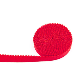 Gummispitze in der Farbe rot zum nähen von Abschlusskanten zum Beispiel von Slips