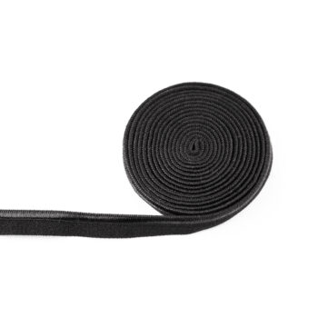 gummispitze, velourgummi, paspelgummi schwarz