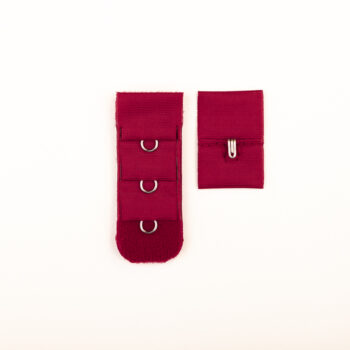 1 reihiger Verschluss zum nähen von BHs, weinrot