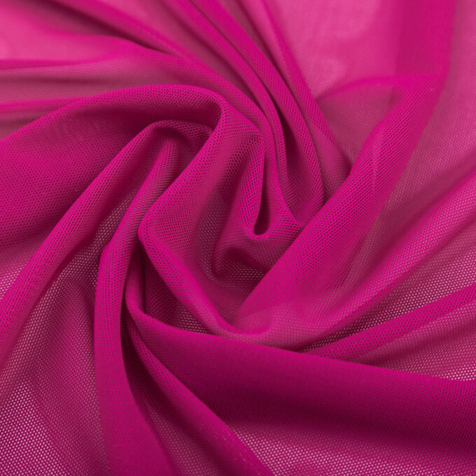 Hochelastischer Wäschetüll elastisch in magenta zum Dessous nähen