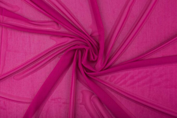 Hochelastischer Wäschetüll elastisch in magenta zum Dessous nähen