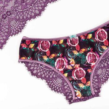 Panty Amelie nähen, Panty Schnittmuster mit Jersey und Spitze