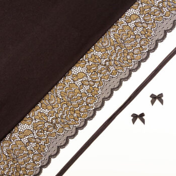 Materialpaket Panty Cleo, Jersey, elastische Spitze, Schleife