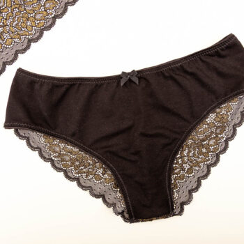 Panty Cleo nähen, Panty Schnittmuster mit Jersey und Spitze